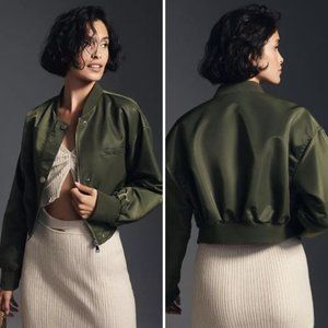Anthropologie Pilcro Cropped Bomber Jacket | XL